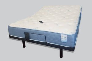 Cool Blue Plush Queen Mattress with Adjustable Base
