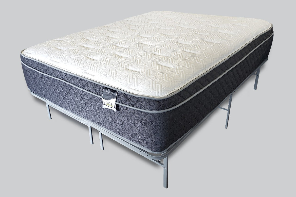 Daytona Queen Euro Top Mattress & Rize Platform Bed Xtreme Discount